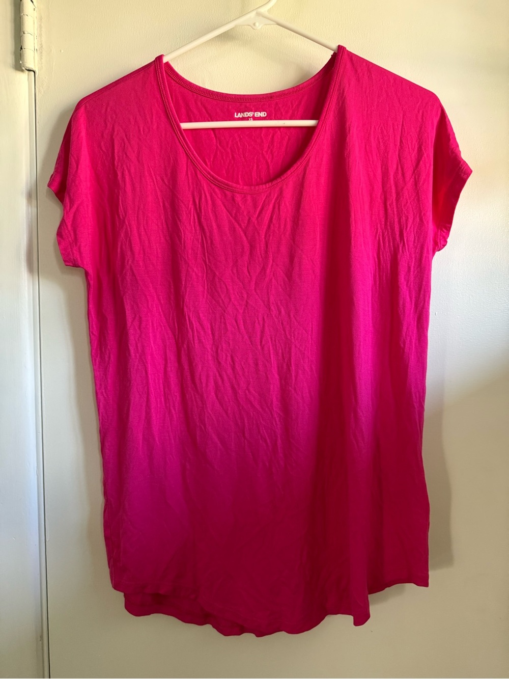 Lands' End Pink Short Sleeve Tee, Size XS